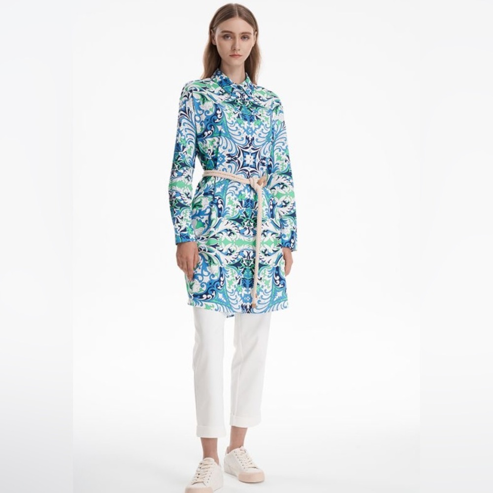 RIVA Printed Drop Shoulder long Shirt